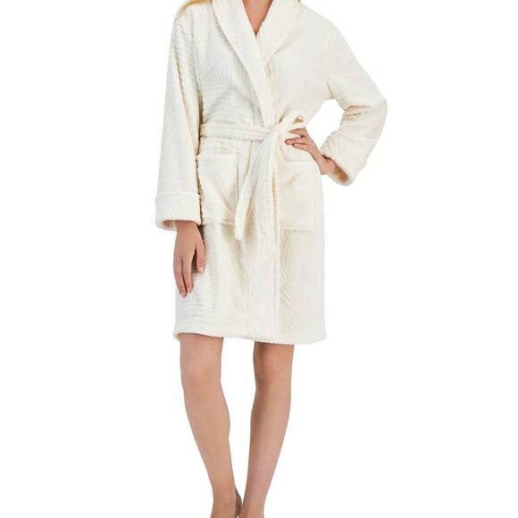 Charter Club Short Sculpted Swirl Robe – Size M/L - Picture 1 of 2